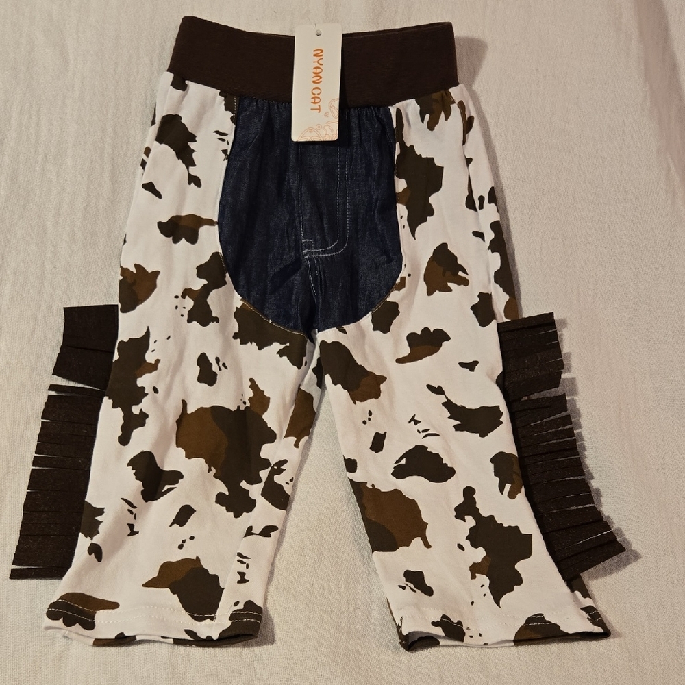 Cow Print Kids Costume‎ Pants with Fringe
